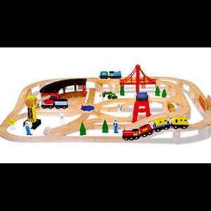 Melissa & Doug Wooden Train Set